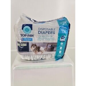 Top Paw Dog Diapers Size Small 16–22" Waist – 12 Pack Sealed